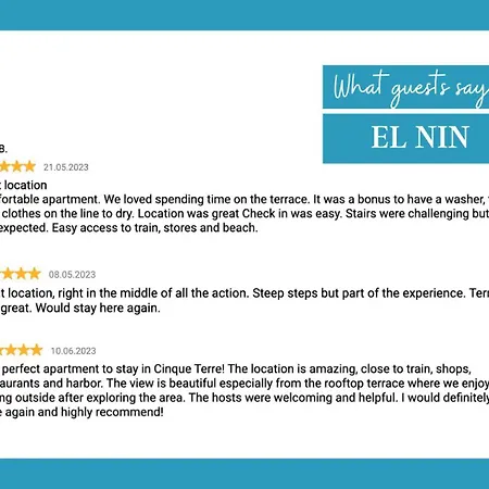 El Nin With Terrace Apartment Vernazza